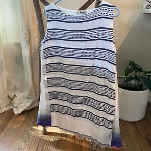 Lemlem striped linen sleeveless tunic dress